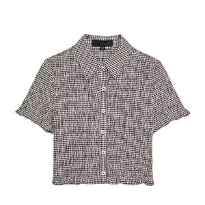 Zara gingham crop shirt